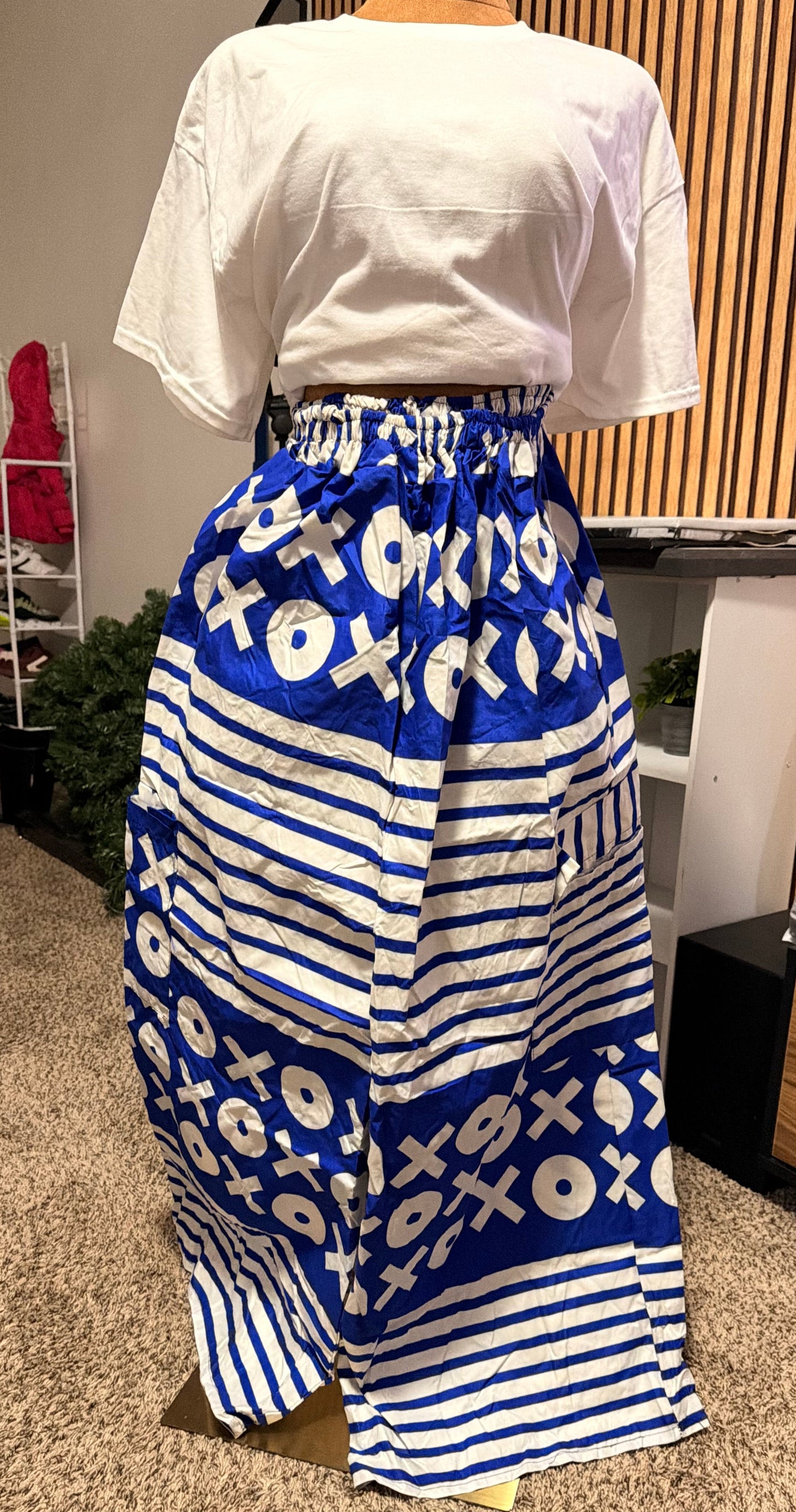 112 African Print Pant, Ankara wide leg palazzo trouser, women clothing's, African unisex pants, Trendy Adire Asoke, Elastic Rope waist