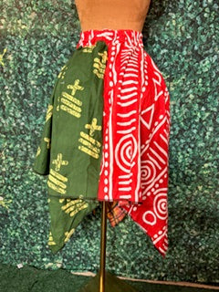 003 African Print Stylish Ankara Handkerchief Skirt fit size 6 to size 16