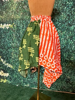 005 Ankara Handkerchief Skirt fits a size 06 to size 16 Elastic waist