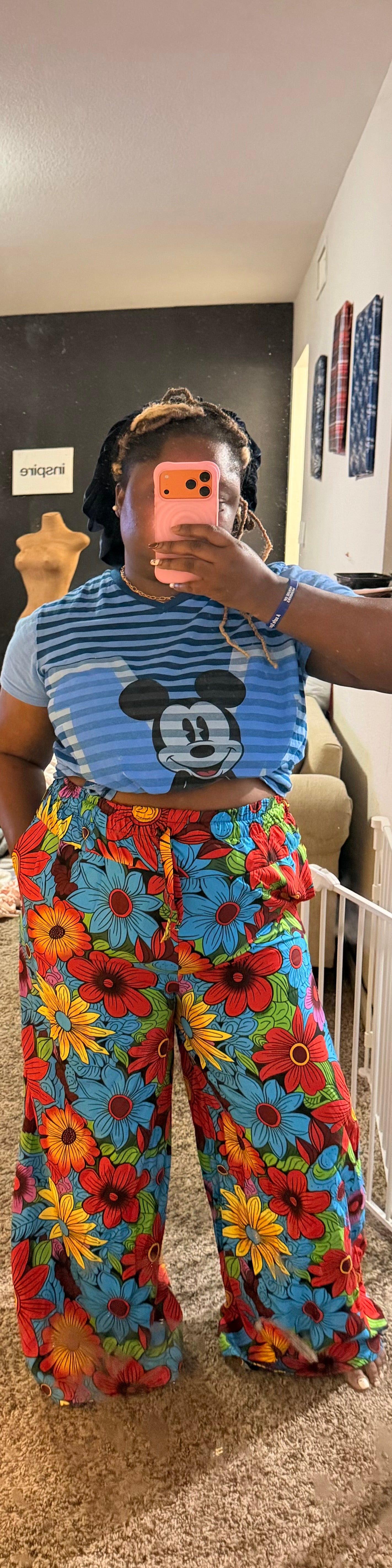 Flower Ankara Pant, Fits a size Small to Size 16