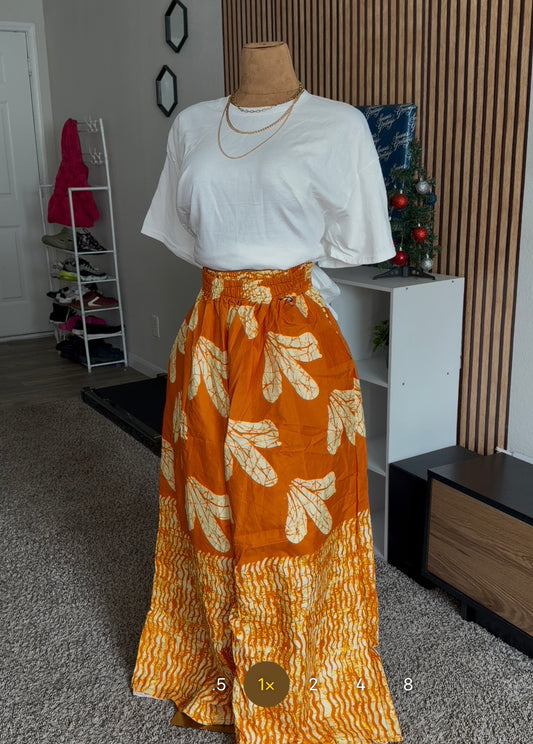 005 African Print Pant, Ankara wide leg palazzo trouser, women clothing's, African unisex pants, Trendy Adire Asoke, Elastic Rope waist. Fits a size 6 to size 16