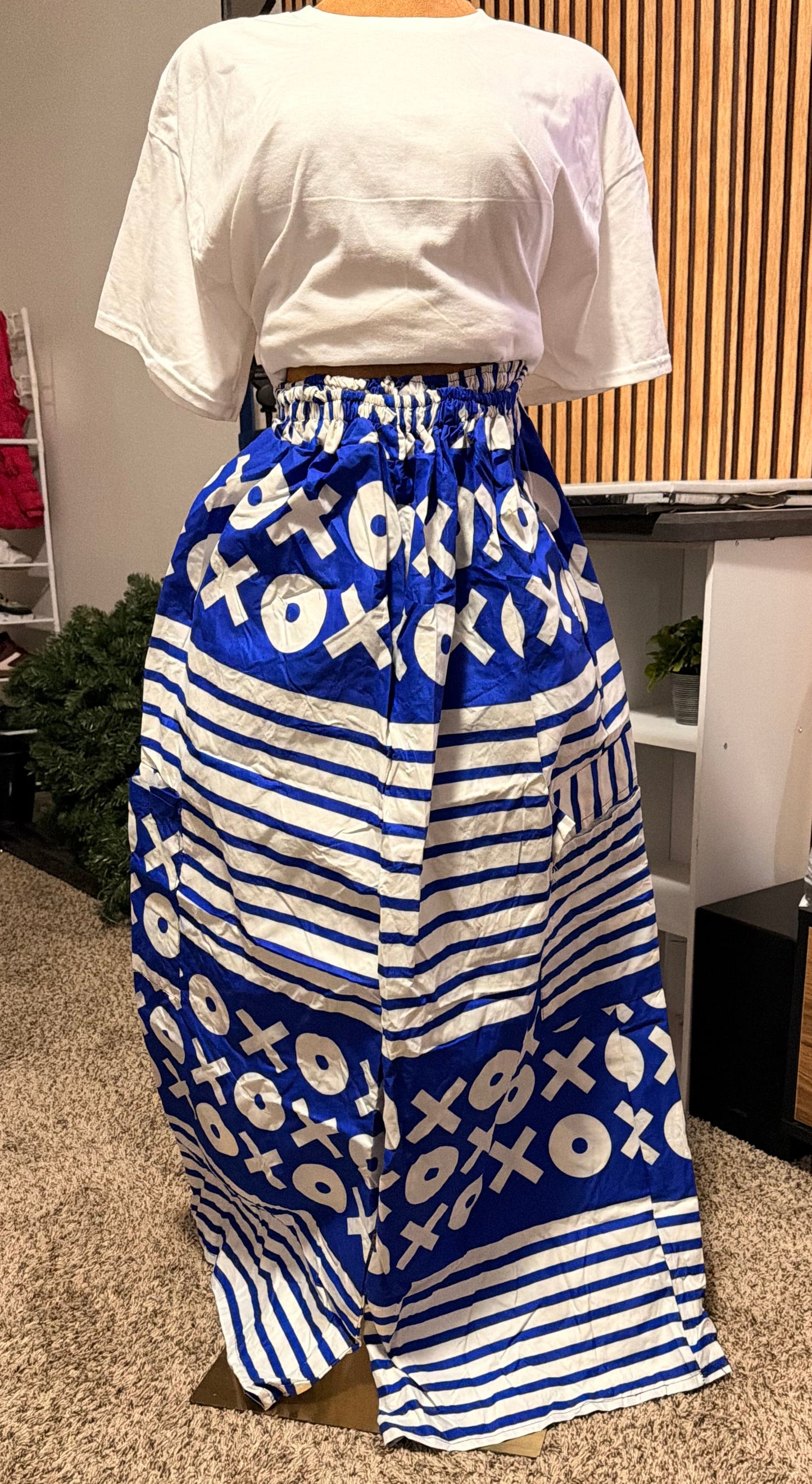 112 African Print Pant, Ankara wide leg palazzo trouser, women clothing's, African unisex pants, Trendy Adire Asoke, Elastic Rope waist